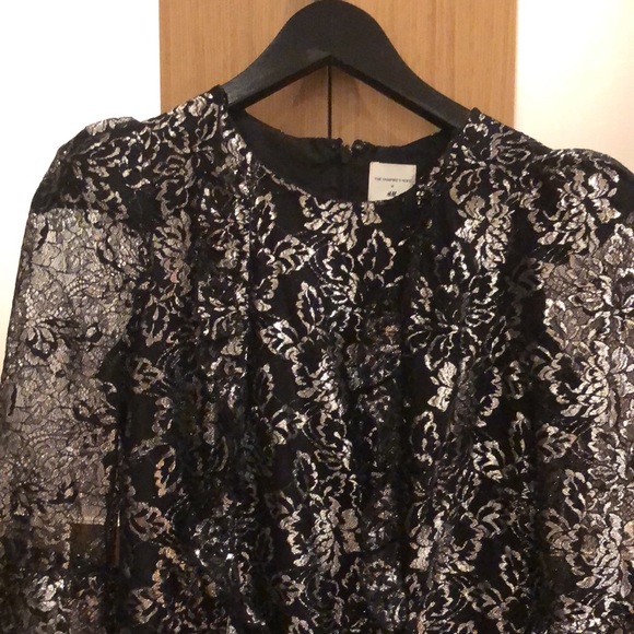 The Vampire’s Wife x H&M Black Silver Lace-Style Midi Dress - Picture 3 of 13